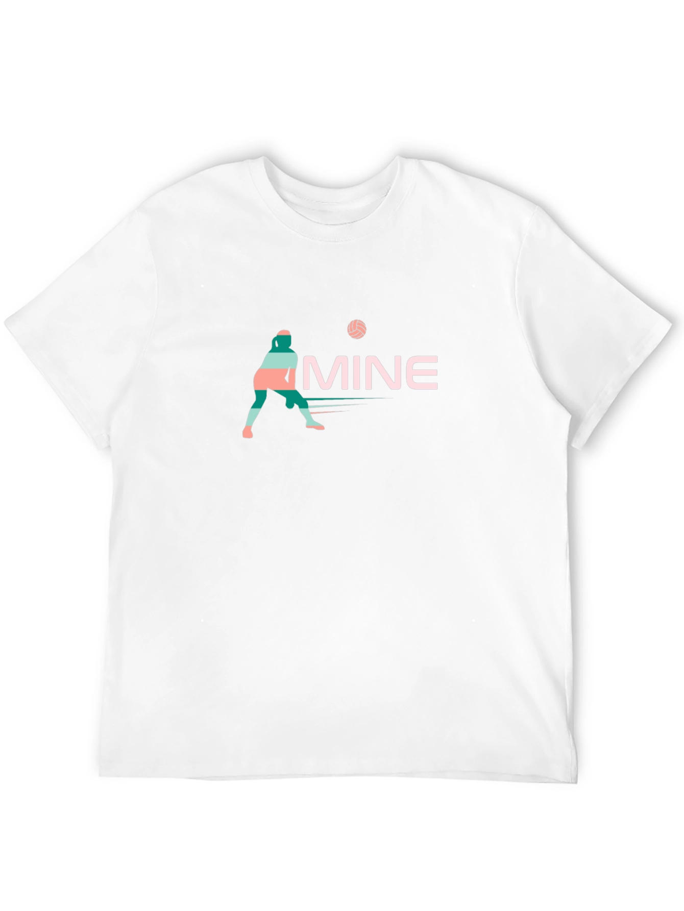 Volleyball Player Graphic Black T-Shirt