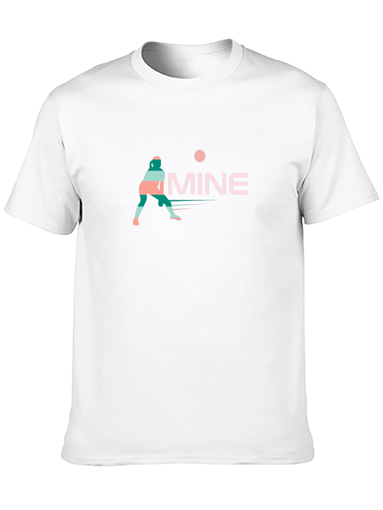Volleyball Player Graphic Black T-Shirt