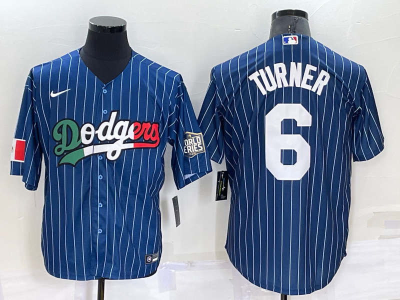 Men's Los Angeles Dodgers Trea Turner #6 Blue Alternate Game Jerseys