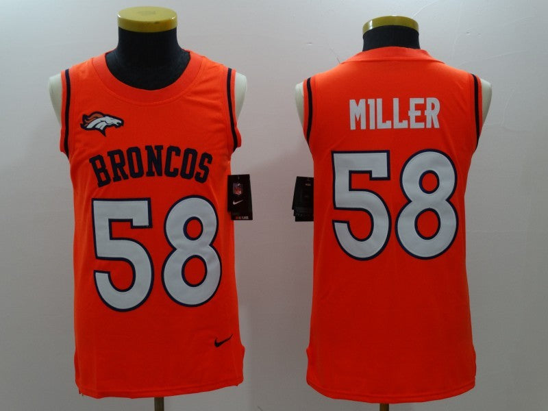 Men's Denver Broncos Von Miller #58 Orange Player Jerseys