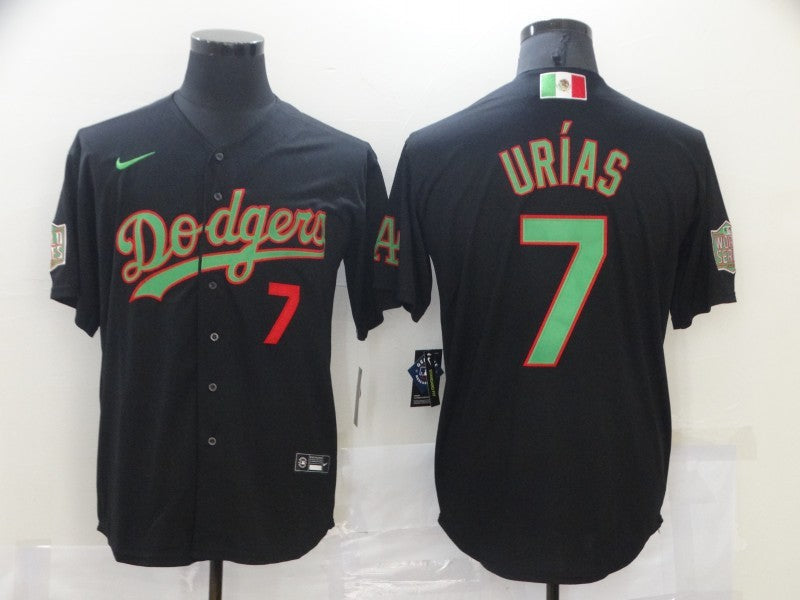Men's Los Angeles Dodgers Julio Urias #7 Black Game Jerseys
