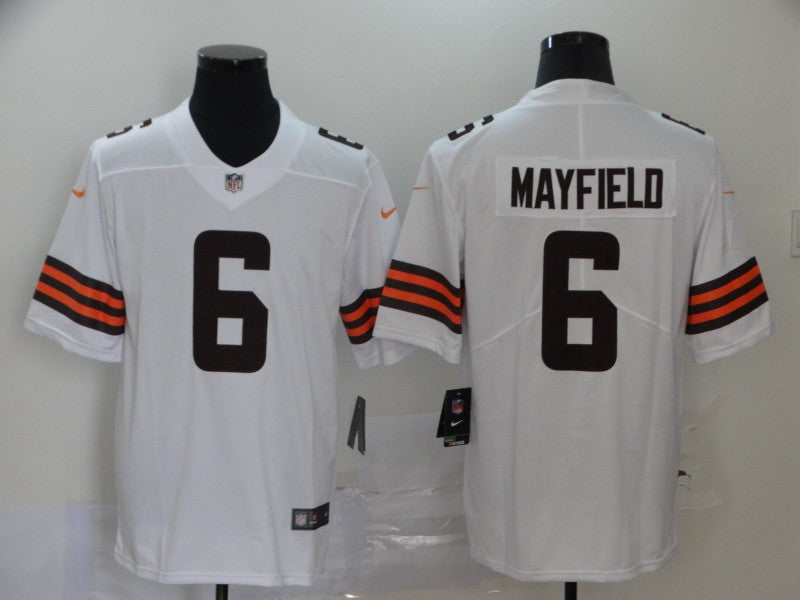 Men's Cleveland Browns Baker Mayfield #6 White Game Jerseys