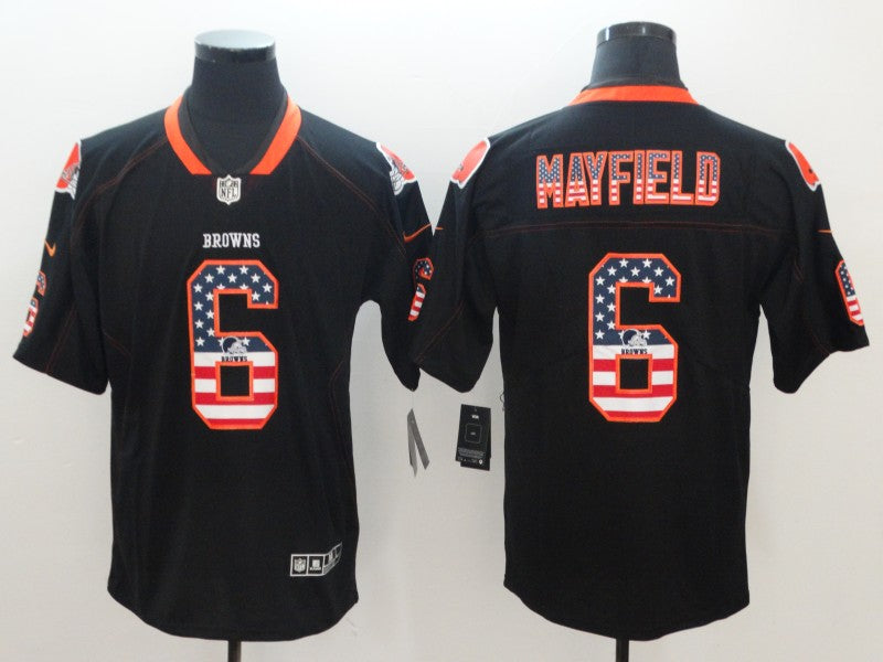 Men's Cleveland Browns Baker Mayfield Black Player Legend Jerseys