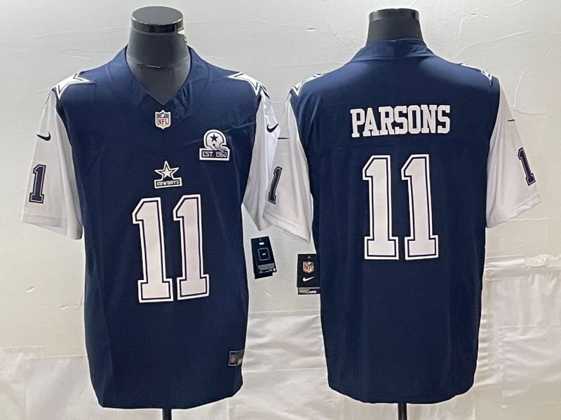 Men's Dallas Cowboys Micah Parsons #11 Navy Game Jerseys
