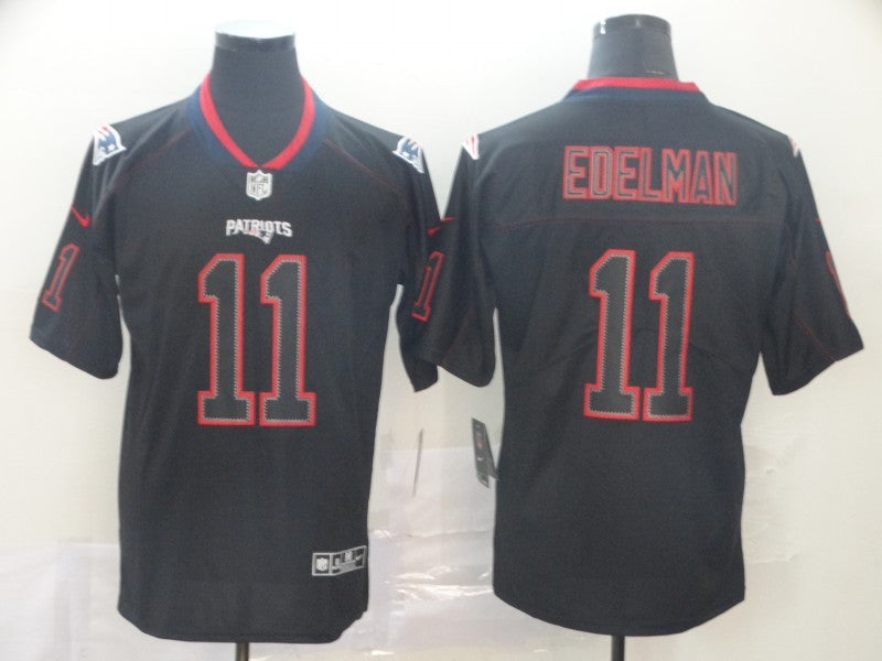 Men's New England Patriots Julian Edelman #11 Black Game Jerseys