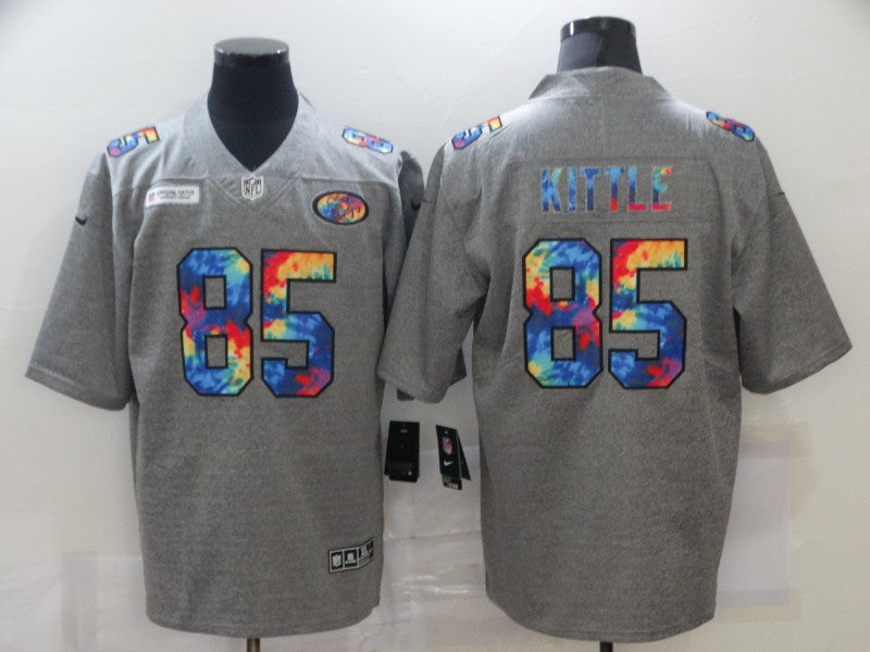 Men's San Francisco 49ers George Kittle #85 Gray Game Player Jerseys