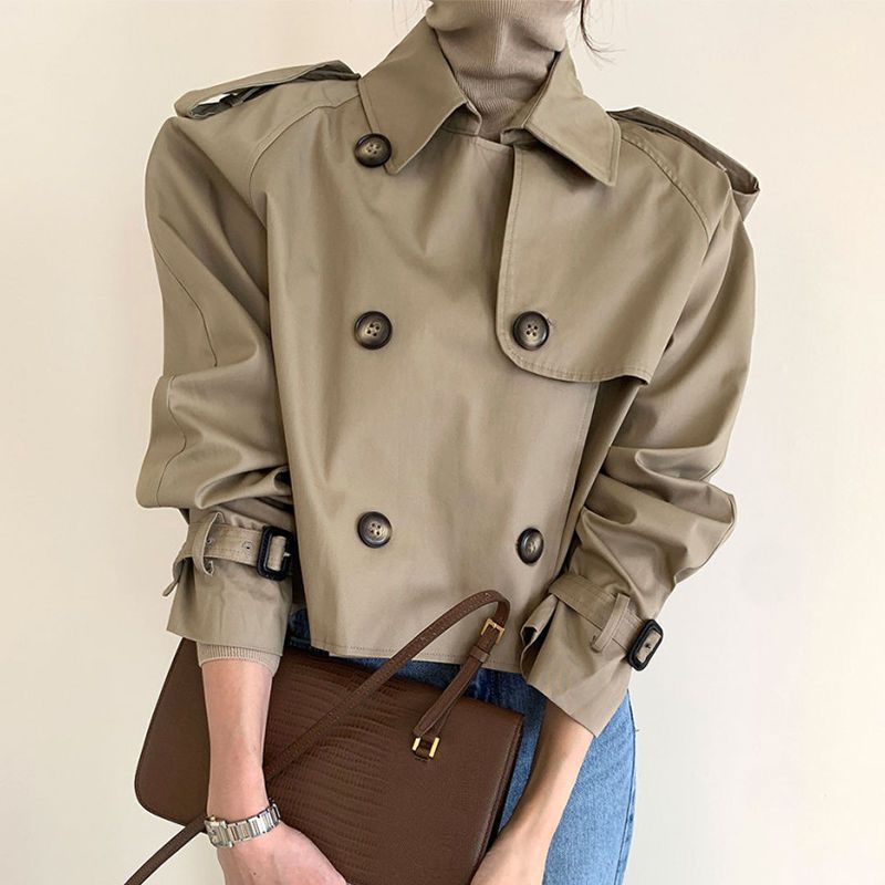 Classic Coat All-matching Short Trench Coat Women