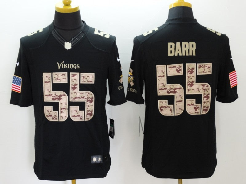 Men's Minnesota Vikings Anthony Barr #55 Black Game Player Jerseys