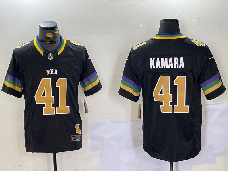 Men's New Orleans Saints Alvin Kamara #41 Black Team Player Jerseys