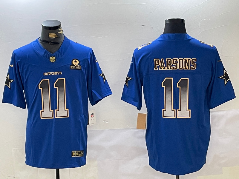 Men's Dallas Cowboys Micah Parsons #11 Blue Game Player Jerseys