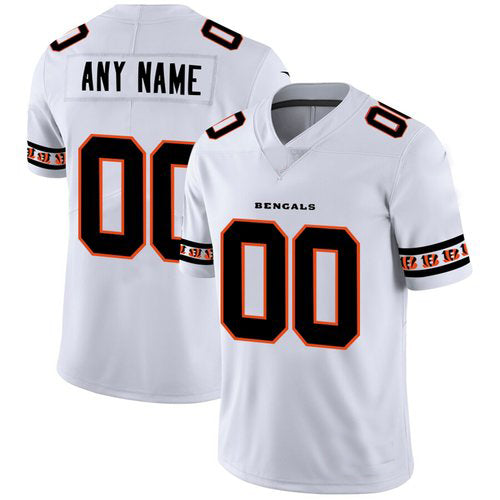 Custom1 Cincinnati Bengals White Team Logo Vapor Limited Jerseys American Stitched Football Jerseys