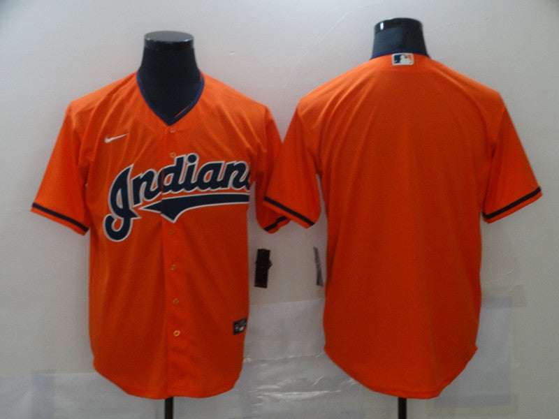 Men's Cleveland Guardians Orange Replica Blank Jerseys