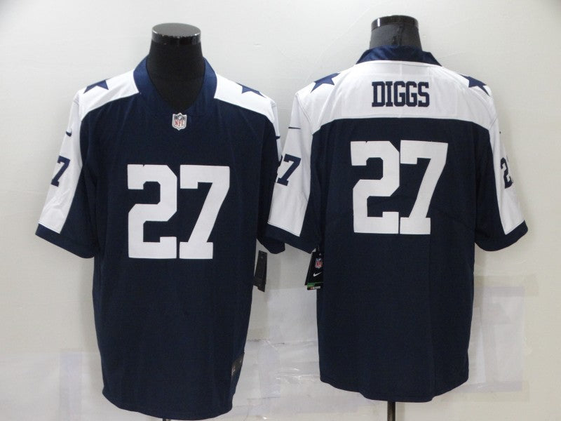 Men's Dallas Cowboys Trevon Diggs #27 Navy Game Jerseys