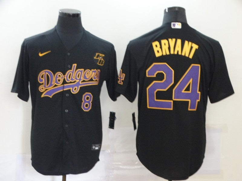 Men's Los Angeles Dodgers Kobe Bryant #8-24 Black Player Jerseys