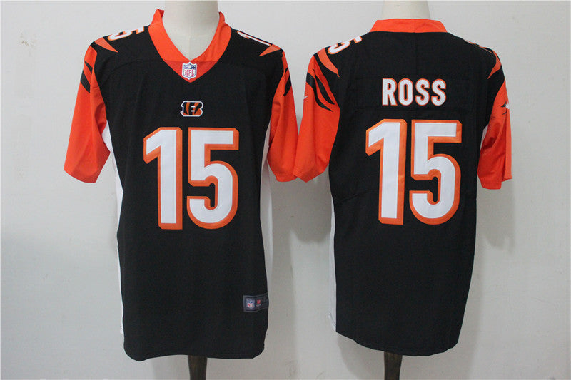 Men's Cincinnati Bengals John Ross #15 Black Game Jerseys