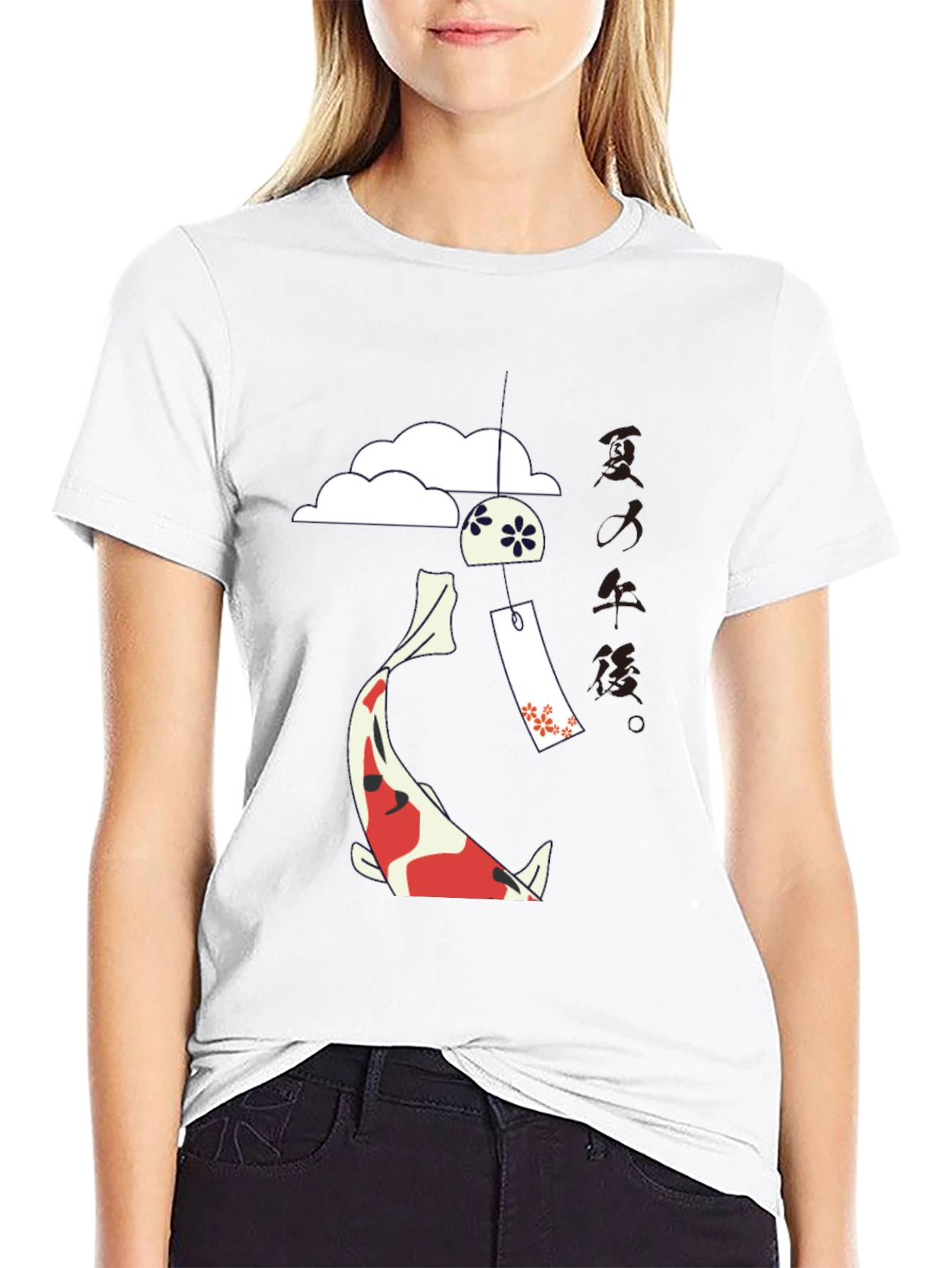 Koi Fish Japanese Wind Chime Graphic T-Shirt