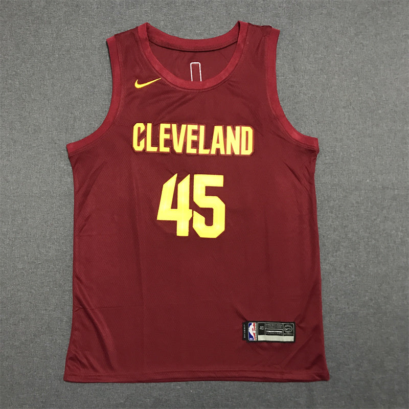 Men's Cleveland Cavaliers Donovan Mitchell #45 Burgundy Swingman Jerseys - Icon Edition