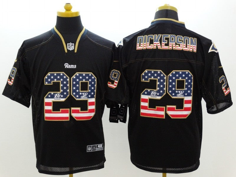 Men's Los Angeles Rams Eric Dickerson #29 Black Player Game Jerseys