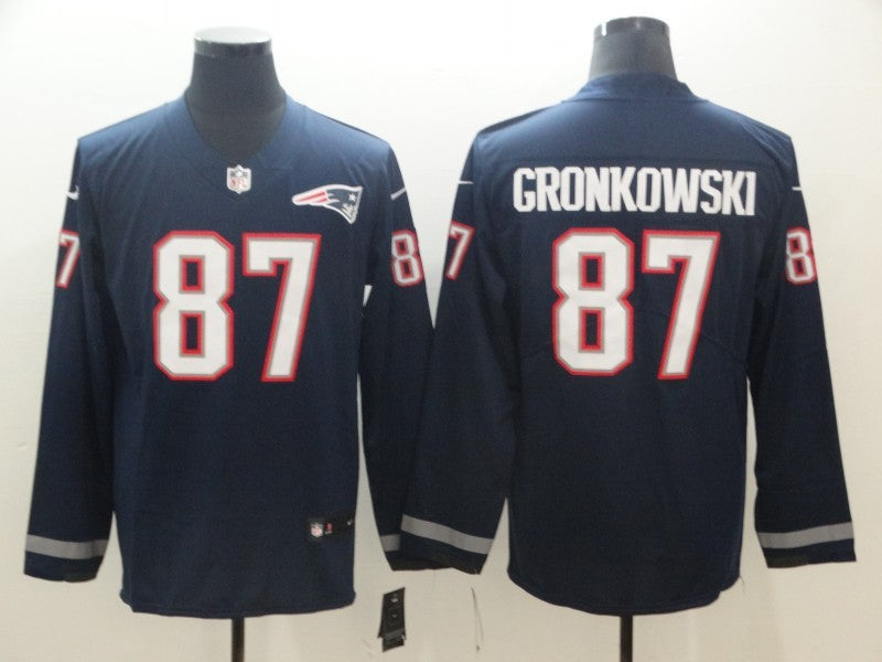 Men's New England Patriots Rob Gronkowski #87 Navy Player Game Jerseys