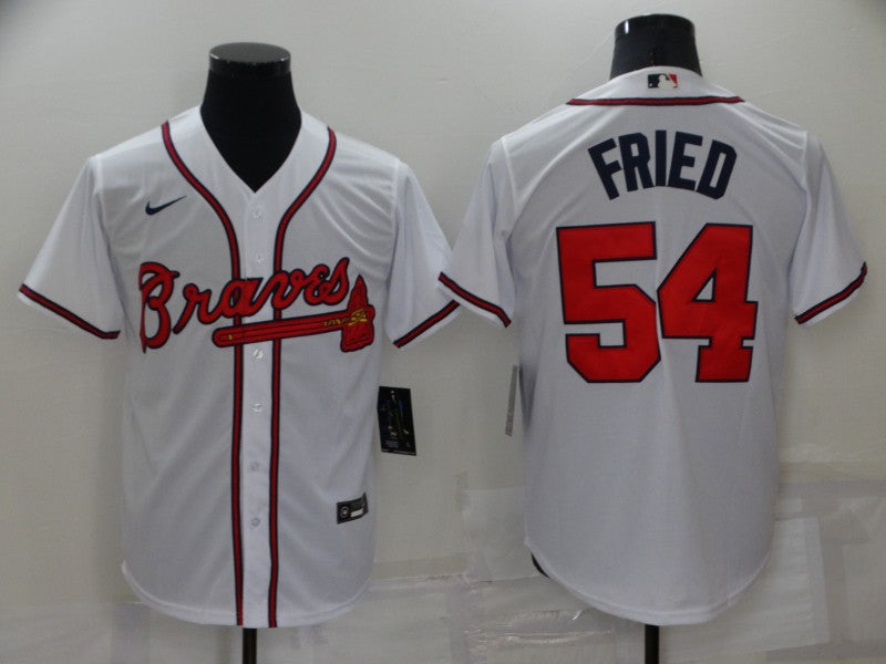 Men's Atlanta Braves Max Fried #54 White Replica Player Jerseys