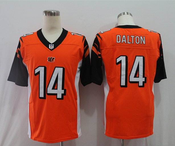Men's Cincinnati Bengals Andy Dalton #14 Orange Game Jerseys