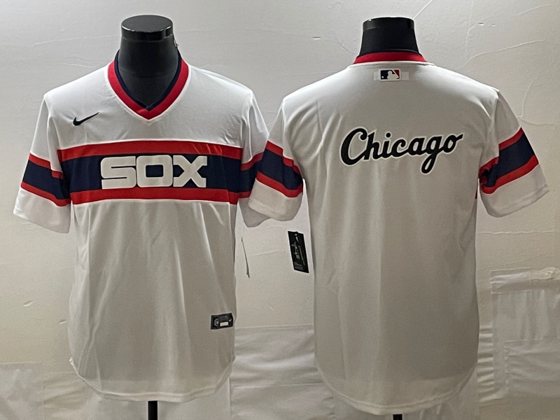 Men's Chicago White Sox White Home Cooperstown Collection Game Jerseys