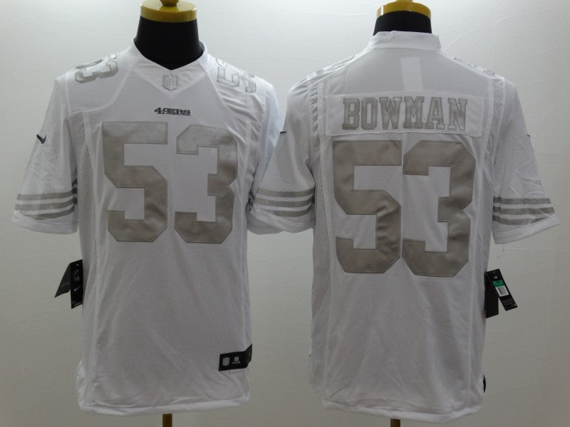 Men's San Francisco 49ers Navoro Bowman #53 White Player Game Jerseys
