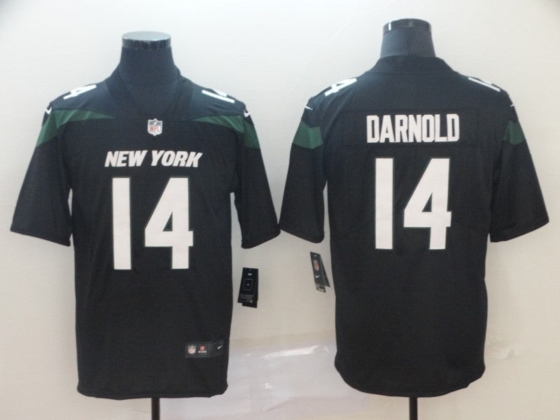 Men's New York Jets Sam Darnold #14 Black Game Player Jerseys