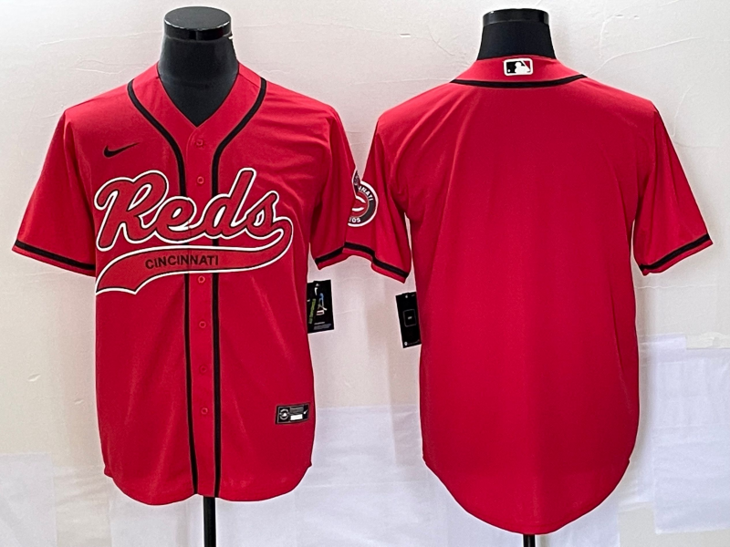 Men's Cincinnati Reds Red Replica Blank Jerseys Joint Edition