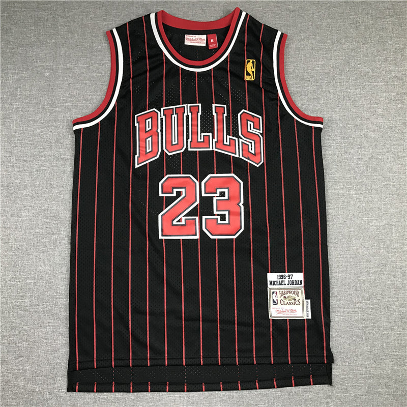 Men's Chicago Bulls Michael Jordan #23 Black Classics 1996-97 Authentic Jerseys