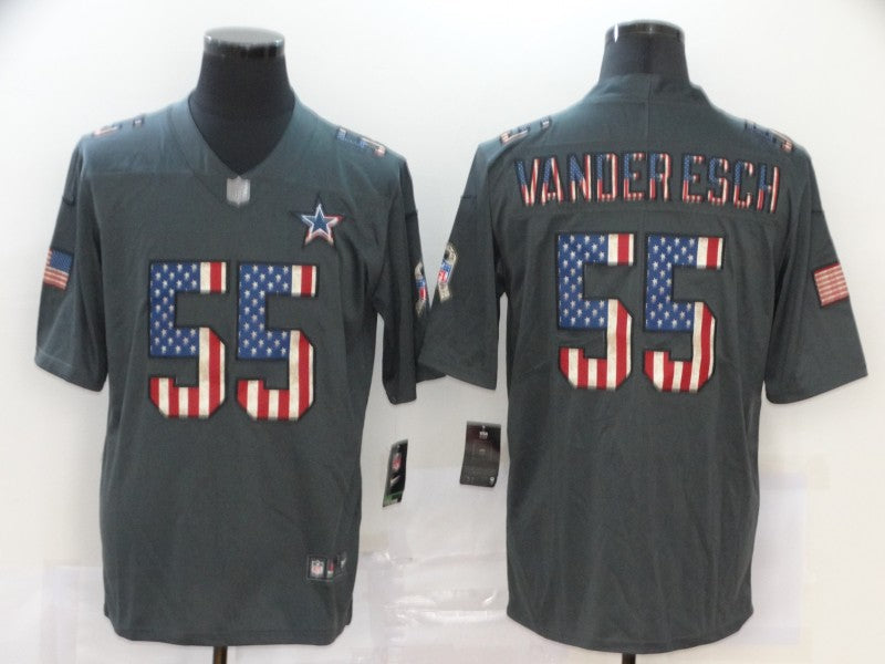 Men's Dallas Cowboys Leighton Vander Esch #55 Black Authentic Game Jerseys