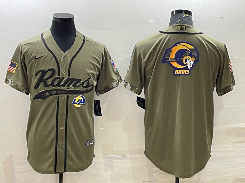 Men's Los Angeles Rams Olive 2022 Salute To Service Limited Jerseys