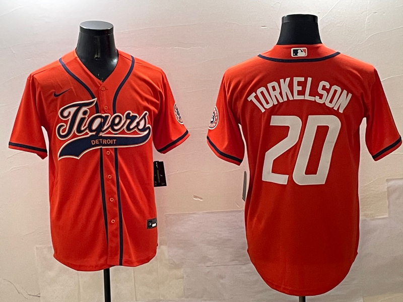 Men's Detroit Tigers Spencer Torkelson #20 Orange Replica Player Jerseys
