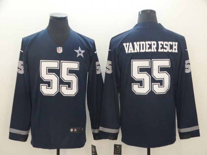 Men's Dallas Cowboys Leighton Vander Esch #55 Navy Player Game Jerseys