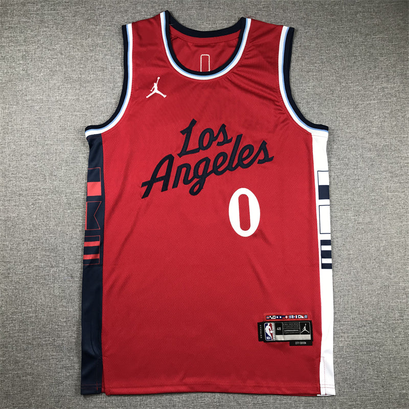 Men's LA Clippers Russell Westbrook #0 Red Swingman Player Jerseys