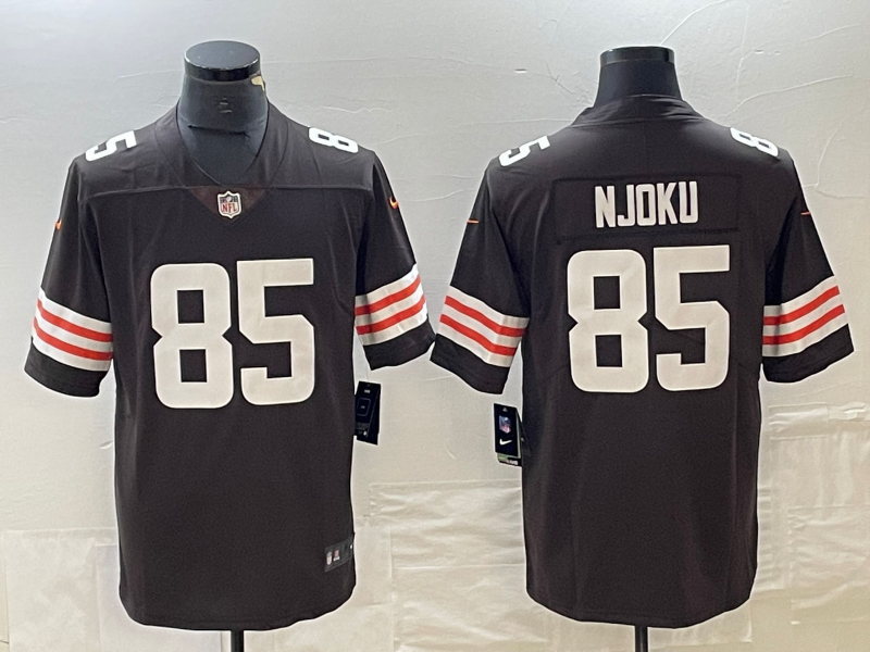 Men's Cleveland Browns David Njoku #85 Brown Game Player Jerseys