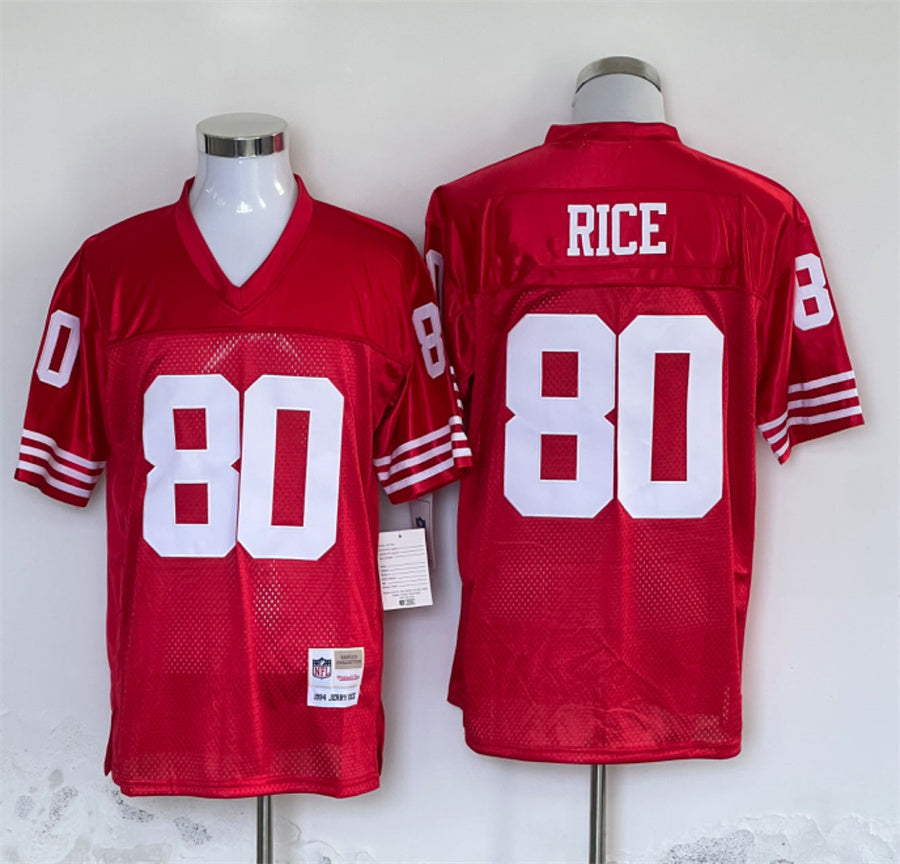 Men's San Francisco 49ers Jerry Rice Mitchell & Ness Scarlet Legacy Replica Player Jerseys