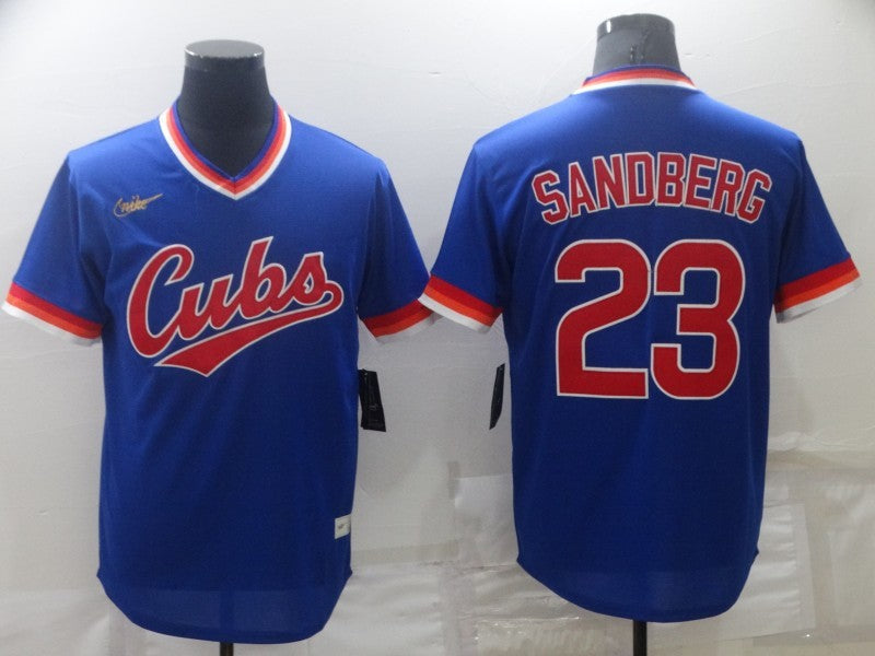 Men's Chicago Cubs Ryne Sandberg #23 Blue Fashion Stitched Jerseys