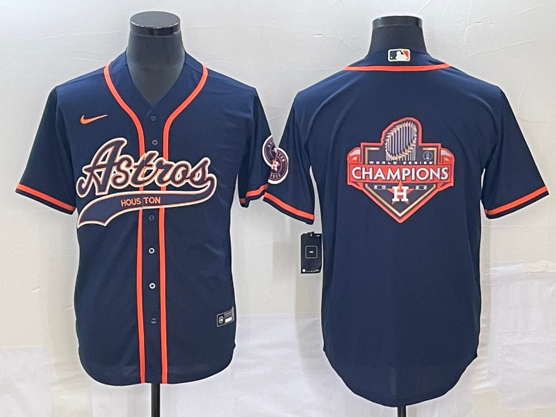 Men's Houston Astros Navy Replica Player Jerseys Joint Edition