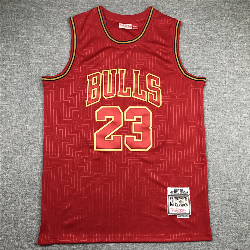 Men's Chicago Bulls Michael Jordan Red 1997-98 Hardwood Classics Swingman Jerseys