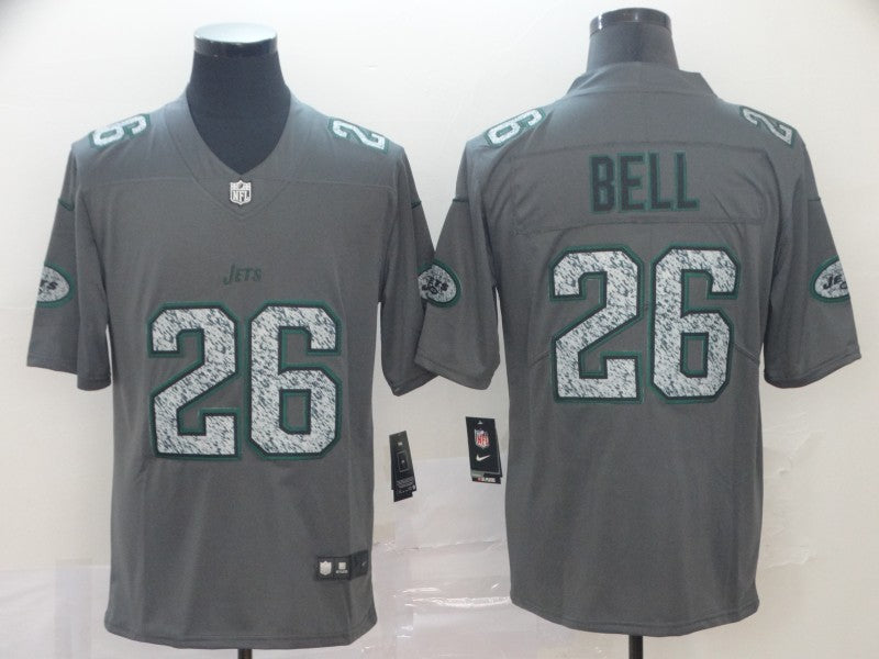 Men's New York Jets Le'Veon Bell #26 Gray Game Player Jerseys