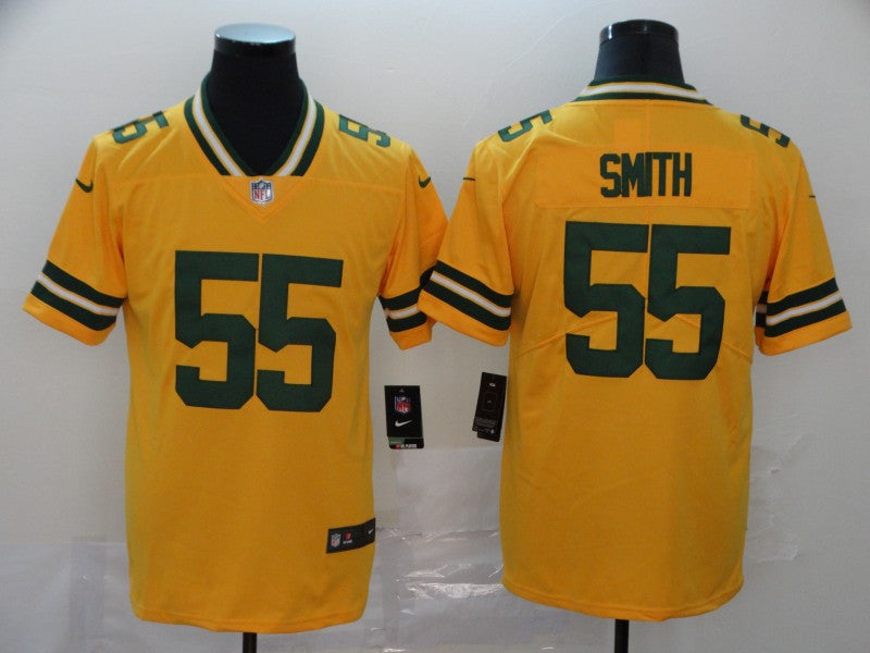 Men's Green Bay Packers Za'Darius Smith #55 Yellow Inverted Legend Jerseys