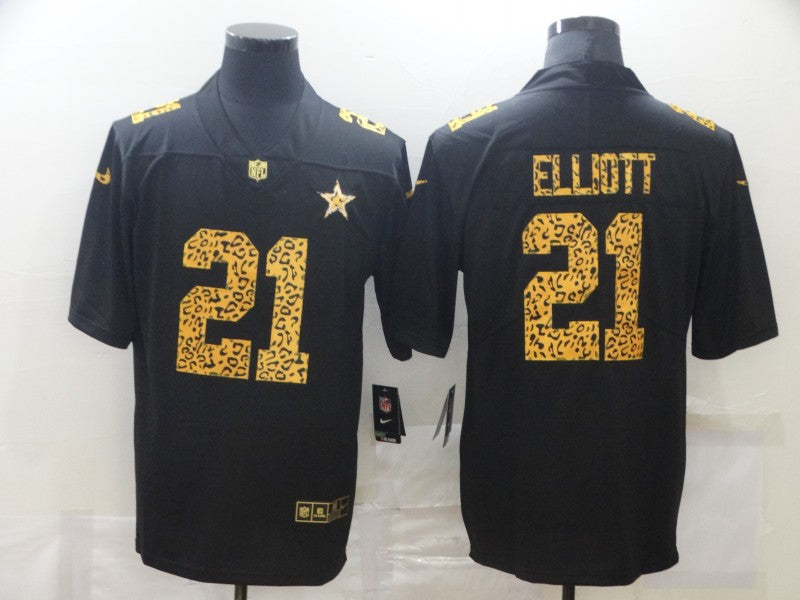 Men's Dallas Cowboys Ezekiel Elliott #21 Black Game Jerseys