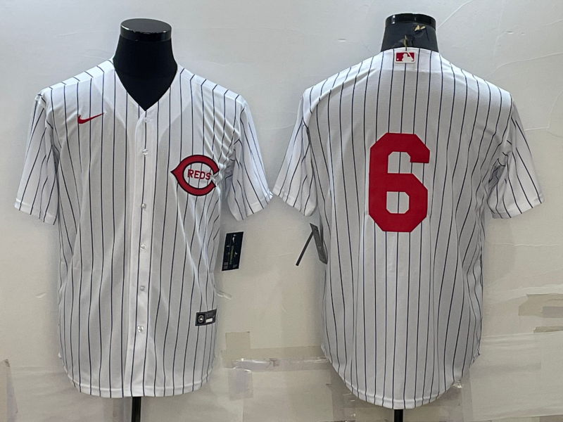 Men's Cincinnati Reds Jonathan India #6 White 2022 MLB at Field of Dreams Game Authentic Player Jerseys