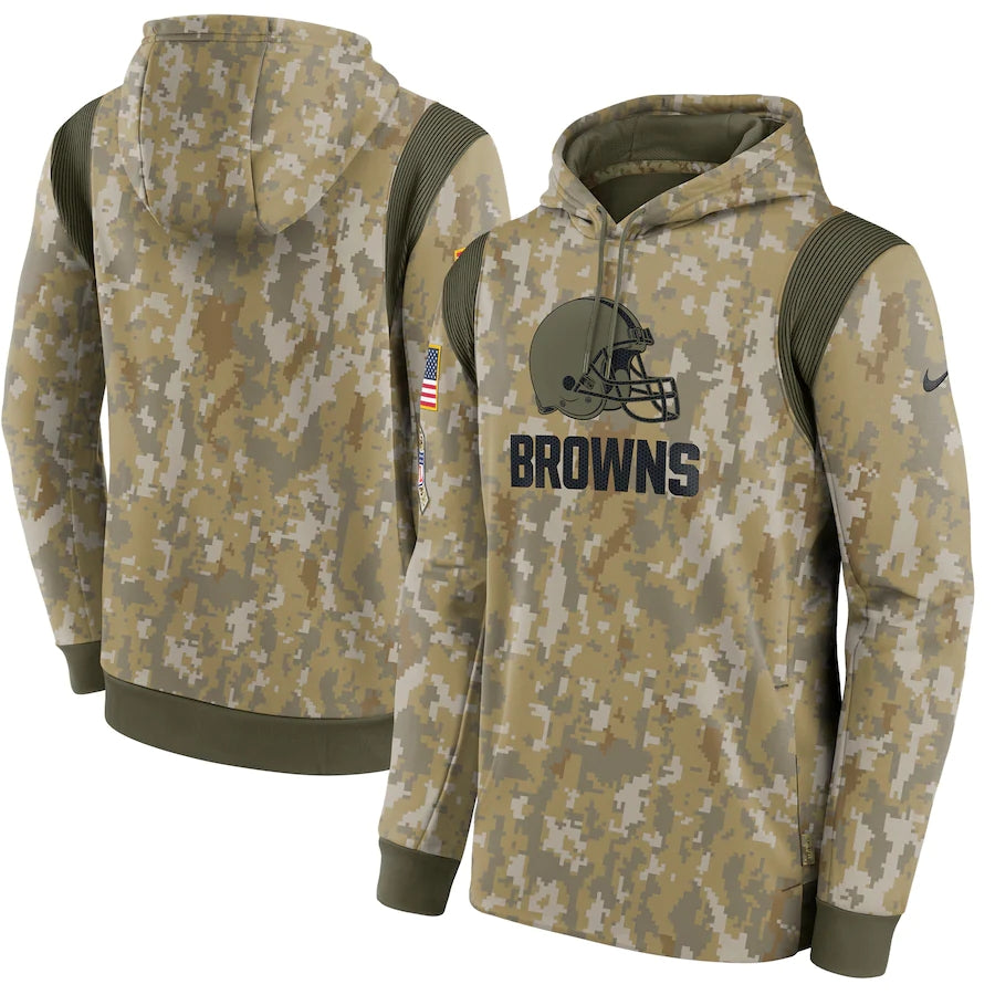 Men's Cleveland Browns NFL 2021 Salute to Service Hoodie1 Camouflage