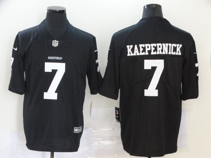 Men's San Francisco 49ers #7 Colin Kaepernick Player Jerseys Black