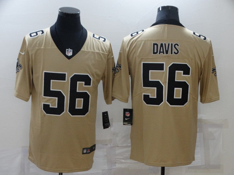 Men's New Orleans Saints Demario Davis #56 Gold Inverted Game Jerseys