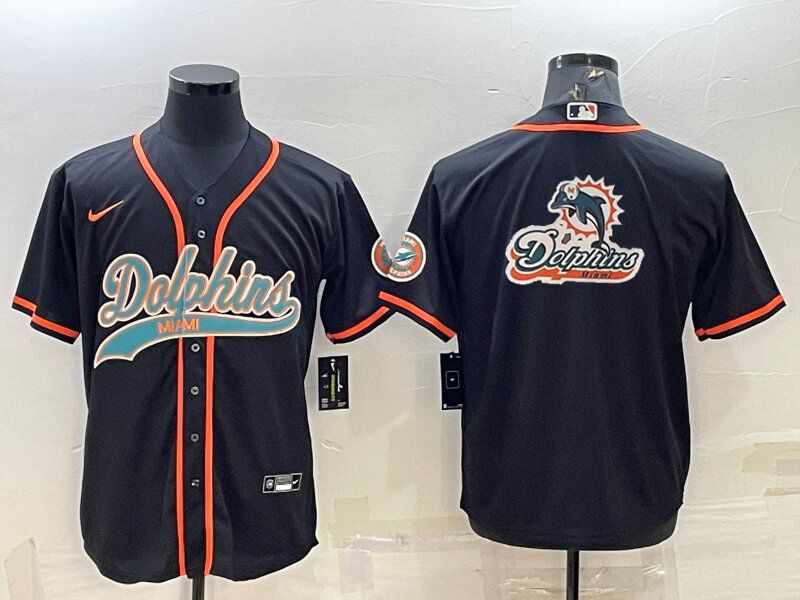 Men's Miami Dolphins Black Game Jerseys