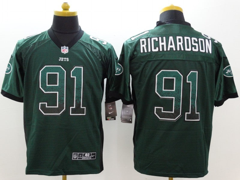 Men's New York Jets Sheldon Richardson #91 Green Game Jerseys