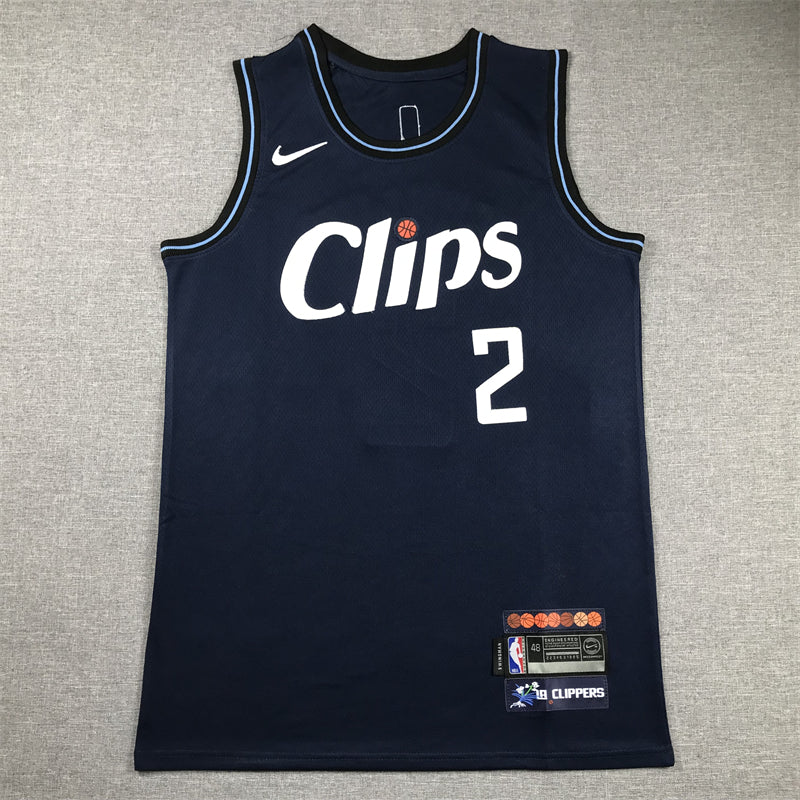 Men's LA Clippers Kawhi Leonard #2 Navy 2023/24 Swingman Jerseys - City Edition